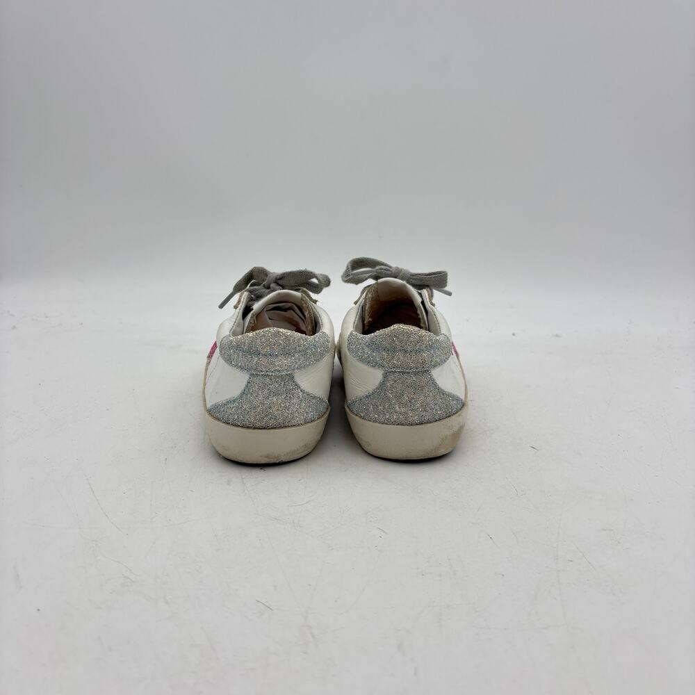 Golden Goose Superstar Shoes Girls 33/1.5Y Glitter Star Leather Fashion Sneaker - Picture 4 of 16